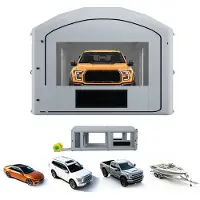 Vevor Cabine de Peinture Gonflable 9x4,8x3,6 m Souffleurs de 750W+950W Gris