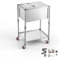 Vevor Glacière à Roulettes 42,4 L Refroidisseur de Boissons Mobile en Inox