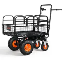 Vevor Chariot de Jardin Électrique 500 W Charge 300 kg Chariot Motorisé