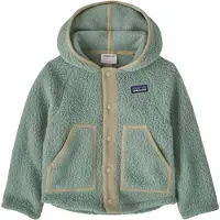 Patagonia - Polaire à capuche en Polartec&reg; - Baby Retro Pile Jkt Cover Green - Taille Enfant 89 - Vert