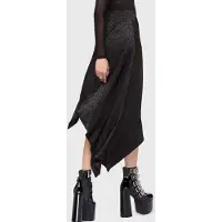 Killstar Jupe mi-longue Gothic de - Kihilist Nova Asymmetric Skirt - S - 4XL - pour Femme - noir - Taille XL