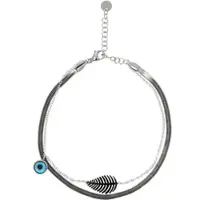 GRASSLAND Bracelet bleu / noir / argent