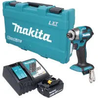 Makita Visseuse à chocs sans fil DTD 173 RG1K 18 V 180 Nm 1/4" sans balais + 1 batterie 6,0 Ah + chargeur + mallette