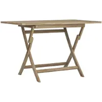 vidaXL Table de jardin pliante Gris 120x70x75 cm Bois massif Teck