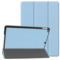 IMoshion Coque tablette Trifold pour Apple iPad 9 (2021) 10.2 pouces / iPad 8 (2020) 10.2 pouces / iPad 7 (2019) 10.2 pouces - Bleu clair