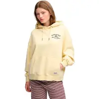 Superdry pour femme. W2012575D Sweat à capuche Luxe Casual Relaxed beige (XS), Casuel, Polyester