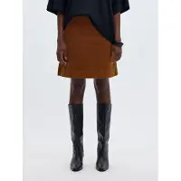 Selected Corduroy Mini-jupe Femme Marron 38