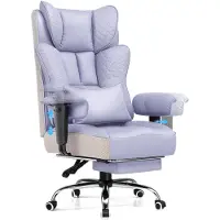 GTPLAYER Fauteuil gaming , fauteuil de bureau ergonomique avec repose-pieds, dossier et accoudoirs réglables à 150°, fauteuil d'ordinateur de direction, charge maximale 180 kg, violet