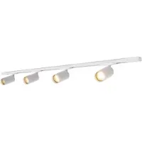 Calex Tracklight 2M, rail d'éclairage pour plafond, sans ampoules (4 spots GU10 non inclus), blanc