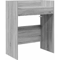 vidaXL Table de DJ, Sonoma gris, 102 x 45 x 102 cm, panneau de fibres de bois