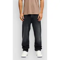 Quiksilver Jean coupe droite, couleur noire, effet usé, taille 34/32
