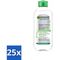 Garnier - SkinActive - Eau micellaire démaquillante - Peau grasse - Apaisante & Nettoyante - 400 ml - Pack avantage - 25 pièces