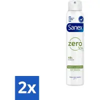 Sanex Déodorant Spray - Zéro% Peau Normale - Sans Additifs - 200 ml - Pack Avantage - 2 pièces