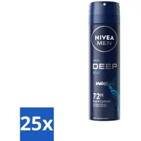 Nivea MEN - Déospray - Deep Beat - 150 ml - Vorteilspack - 25 Stücke
