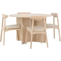 Ebuy24 Tyresö ensemble pour salle à manger table à manger blanchi 4 chaises blanchi.