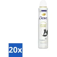 Dove Déodorant Spray - Invisiblement Sec - 200 ml - Pack avantage - 20 pièces
