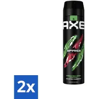 Axe - Déodorant spray - Africa - Orange & Santal - Frais et séduisant - 200 ml - Lot avantageux - 2 pièces