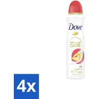 Dove Déodorant Spray - Pêche & Fleur Blanche - 150 ml - Pack avantage - 4 pièces