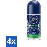 Nivea MEN - Déodorant à bille - Sensation de fraîcheur - 50 ml - Lot avantageux - 4 pièces