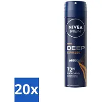 Nivea MEN - Déodorant Spray - Deep Espresso - 150 ml - economy pack - 20 pièces