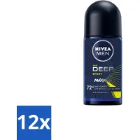 Nivea MEN - Déodorant Roller - Deep Sport - 50 ml - Paquet de valeur - 12 pièces