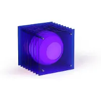 Bang Lớp Small Square Lampe de Table Blue acrylic