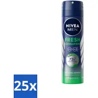 Nivea MEN - Déodorant Spray - Sensation de fraîcheur - 150 ml - Pack avantage - 25 pièces