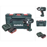Metabo Clé à chocs sans fil SSW 18 LTX 1750 BL, 18 V, 1750 Nm, 3/4", sans balais, incluant : 1 batterie 10,0 Ah, 1 chargeur et 1 coffret MetaBOX