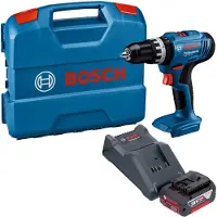 Bosch Perceuse-visseuse à percussion sans fil GSB 18V-25 Professional 18 V 56 Nm + 1 batterie 4,0 Ah + chargeur + mallette L-Case