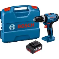 Bosch Perceuse-visseuse à percussion sans fil GSB 18V-25 Professional 18 V 56 Nm + 1 batterie 5,0 Ah + mallette L-Case - sans chargeur