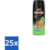 Axe - Déodorant spray - Jungle Fresh - Parfum tropical - Rafraîchissant - 150 ml - Pack avantage - 25 pièces