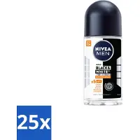 Nivea MEN - Déodorant Roller - Black & White Ultimate Impact - 50 ml - Vorteilspack - 25 Stücke