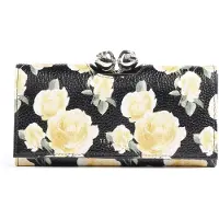 Ted Baker Cuir porte-monnaie Albaz Printed Large Bobble Purse Black noir