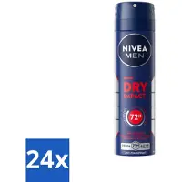 Nivea MEN - Déodorant Spray - Dry Impact - 150 ml - economy pack - 24 pièces