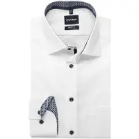 Olymp Luxor Modern Fit Chemise blanc/bleu, Unicolore