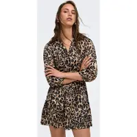 ONLY Robe 'ONLAlena' beige / marron châtaigne / noir