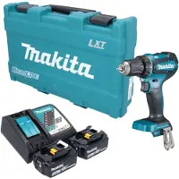 Makita Perceuse-visseuse sans fil DDF 485 RFK 18 V 50 Nm sans balais + 2 batteries 3,0 Ah + chargeur + mallette