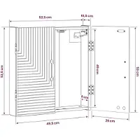 vidaXL Armoire pour cible de fléchettes, modèle HAARLEM, blanc brillant, 52,5 x 10,5 x 53,5 cm