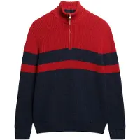 Superdry Pull-over marine / rouge foncé
