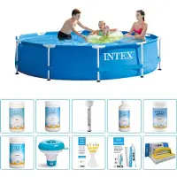Intex Piscine tubulaire rectangulaire - 305 x 76 cm - 11 pièces - Modèle S43250