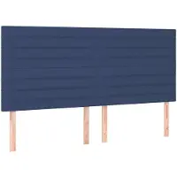 vidaXL Têtes de lit 4 pcs. Bleu 90x5x78/88 cm Tissu