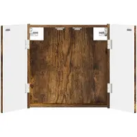 vidaXL Armoire pour cible de fléchettes ALKMAAR, chêne fumé, 52,5 x 10,5 x 53,5 cm