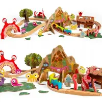 Bigjigs Rail Train en bois Monstres