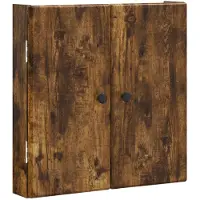 vidaXL Armoire pour cible de fléchettes BREDA, imitation chêne fumé, 52,5 x 10,5 x 53,5 cm