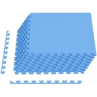 vidaXL : 24 tapis de sol, bleu, 8,64 m², en mousse EVA