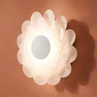 LUCANDE Applique Murale , Bloem, dimmable, Blanc, Salon / séjour, Plastique, Moderne