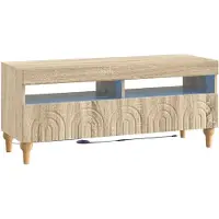vidaXL Meuble TV LED en bois imitation chêne Sonoma, marque