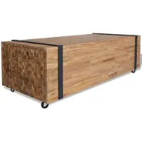 vidaXL Table basse 110x45x38 cm teck massif