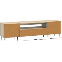 vidaXL Meuble TV LED en bois imitation chêne Sonoma, marque