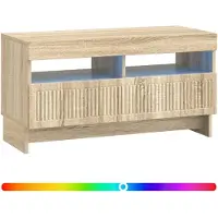 vidaXL Meuble TV LED en bois imitation chêne Sonoma, marque